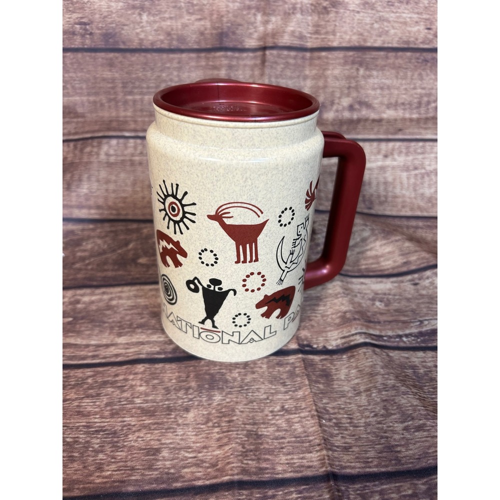 Vintage Whirley Grand Canyon National Park Travel Mug Petroglyph Tumbler USA